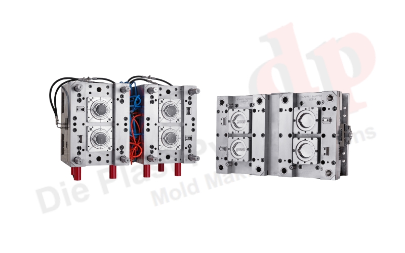 3 - 2 Cavity Bi Injected Cap Using Overmolding by 180 Degree Indexing Turn Table